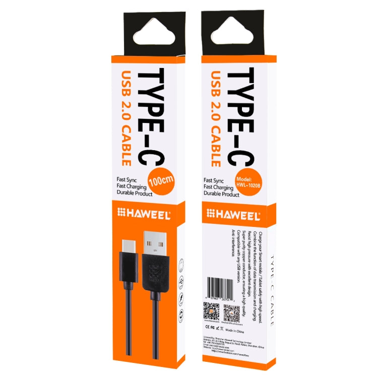 HAWEEL 1m USB-C / Type-C to USB 2.0 Data & Charging Cable, Type-C 1m – Data Transmission