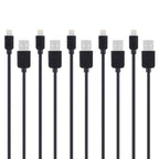 5 PCS HAWEEL 1m High Speed 8 pin to USB Sync and Charging Cable Kit for... (iPhone)