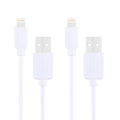 2 PCS HAWEEL 1m High Speed 8 pin to USB Sync and Charging Cable Kit for iPhone, iPad, 2pcs 2pcs