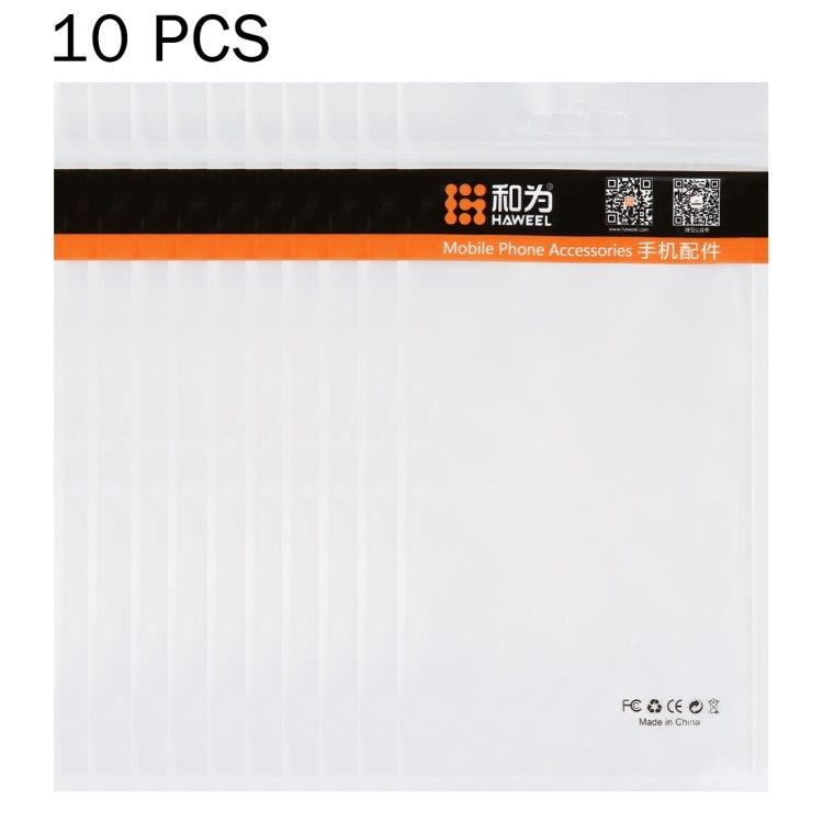 10 PCS HAWEEL 21cm x 11.5cm Hang Hole Clear Front White Pearl Jewelry Zip Lock Packaging Bag – Durable Build, Easy to Use