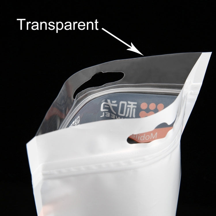 10 PCS HAWEEL 21cm x 11.5cm Hang Hole Clear Front White Pearl Jewelry Zip Lock Packaging Bag – Durable Build, Easy to Use