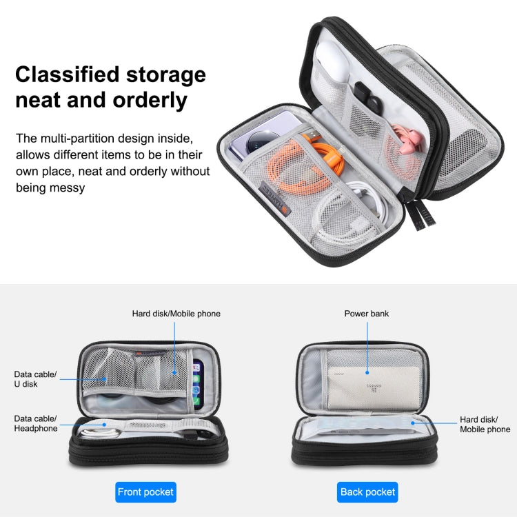 Electronic Organizer Double Layers Storage Bag for Cables, Charger,...