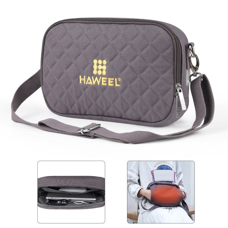 HAWEEL Messenger Shoulder Small Bag Digital Tablet Phone Warmer Storage Bag with Hand Warmer – Durable Build, Easy to Use Grey