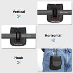 HAWEEL Flip Phone Nylon Cloth Belt Clip Carrying Pouch Bag, Flip Phone in 7.0 inch – Flip