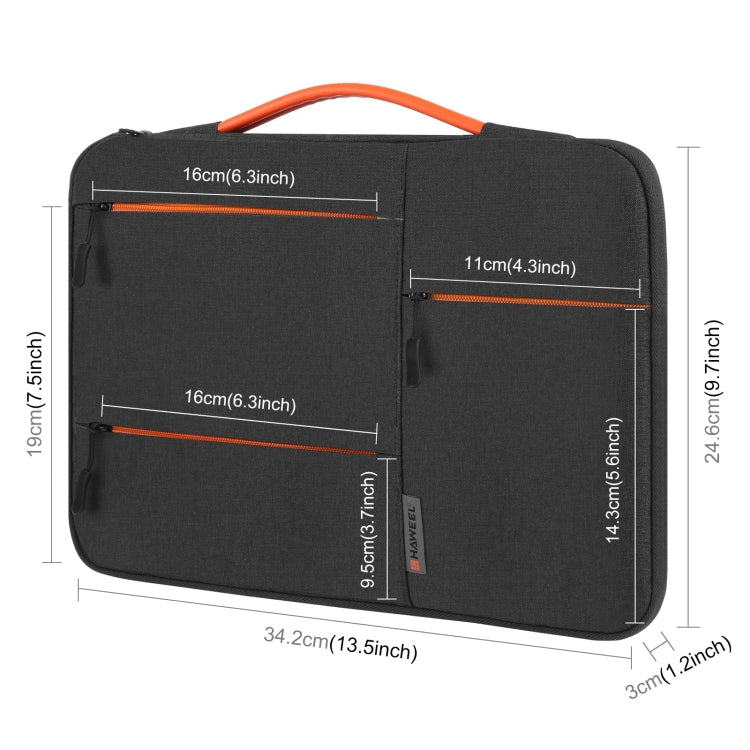 HAWEEL 13.0 inch Sleeve Case Zipper Briefcase Laptop Handbag For Macbook, Samsung, Lenovo Thinkpad, Sony, DELL Alienware, CHUWI, ASUS, HP, 13 inch -13.5 inch Laptops, 13.0-13.5 inch – Waterproof