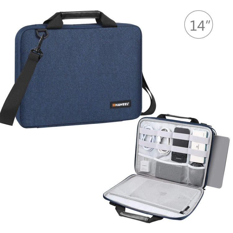 HAWEEL 13.0 inch-14.0 inch Briefcase Crossbody Laptop Bag For Macbook, Lenovo Thinkpad, ASUS, HP, 13.0 inch-14.0 inch – Waterproof 13.0 inch-14.0 inch Navy Blue