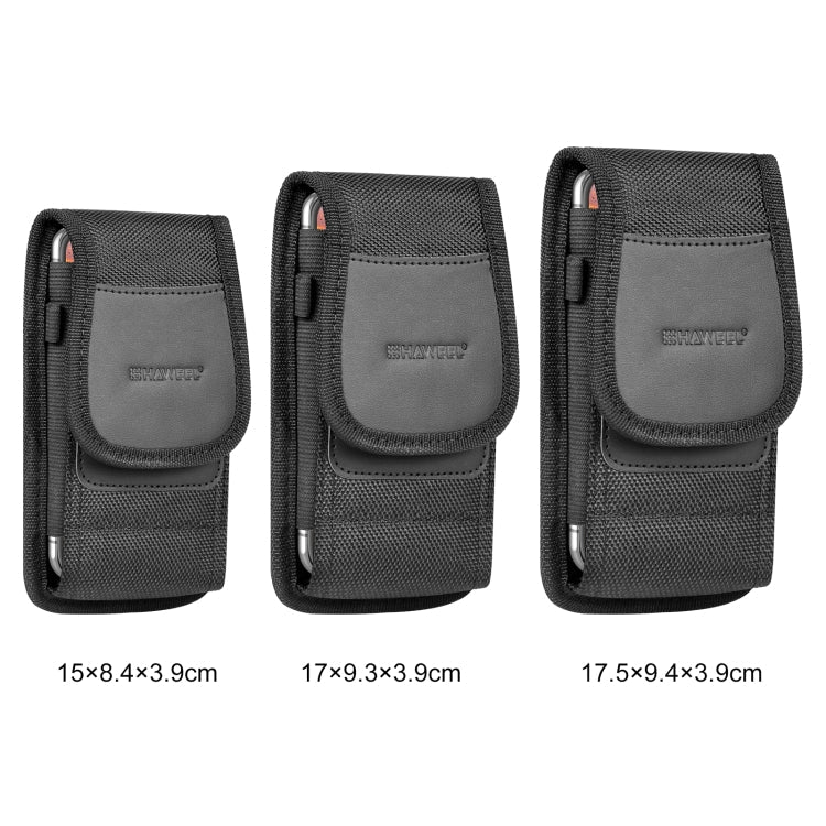 HAWEEL 4.7-6.1 inch Nylon Cloth Phone Belt Clip Carrying Pouch with Card Slot, Vertical 4.7-6.1 inch – Card Slot