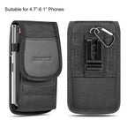 HAWEEL 4.7-6.1 inch Nylon Cloth Phone Belt Clip Carrying Pouch with Card Slot, Vertical 4.7-6.1 inch – Card Slot