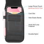HAWEEL 6.1-6.8 inch Nylon Cloth Phone Belt Clip Carrying Pouch with Card Slot, Vertical 6.1-6.8 inch – Card Slot