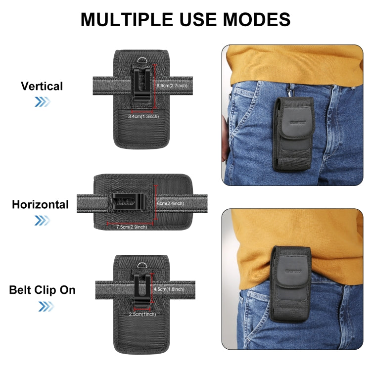 HAWEEL 6.1-6.8 inch Nylon Cloth Phone Belt Clip Carrying Pouch with Card Slot, Vertical 6.1-6.8 inch – Card Slot