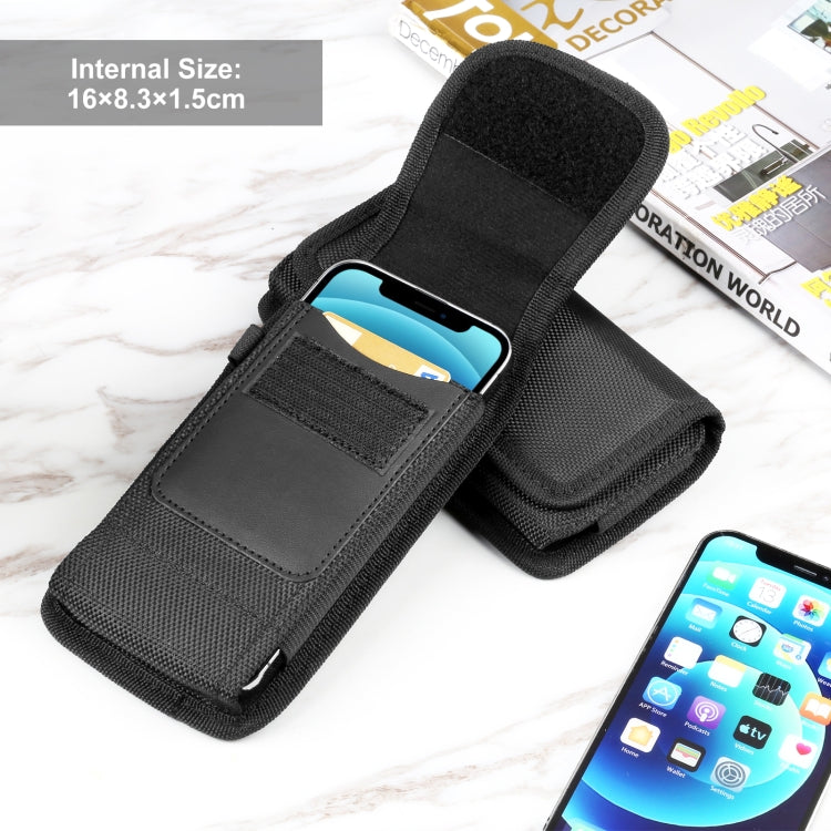 HAWEEL 6.1-6.8 inch Nylon Cloth Phone Belt Clip Carrying Pouch with Card Slot, Vertical 6.1-6.8 inch – Card Slot