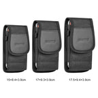 HAWEEL 6.1-6.8 inch Nylon Cloth Phone Belt Clip Carrying Pouch with Card Slot, Vertical 6.1-6.8 inch – Card Slot