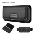 HAWEEL 4.7 inch Nylon Cloth Phone Belt Clip Horizontal Carrying Pouch with Card Slot, Horizontal 4.7 inch – Card Slot