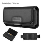 HAWEEL 4.7 inch Nylon Cloth Phone Belt Clip Horizontal Carrying Pouch with Card Slot, Horizontal 4.7 inch – Card Slot