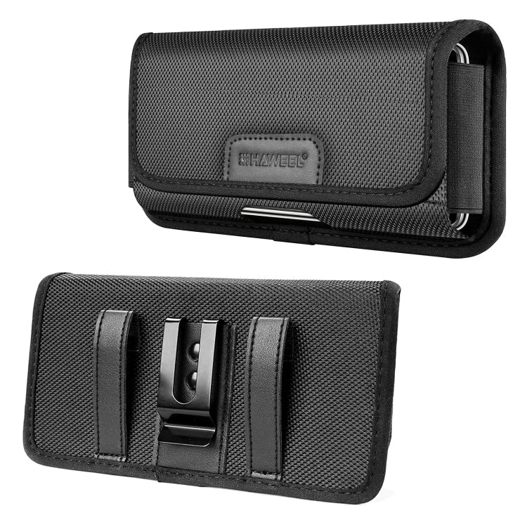 HAWEEL 4.7 inch Nylon Cloth Phone Belt Clip Horizontal Carrying Pouch with Card Slot, Horizontal 4.7 inch – Card Slot