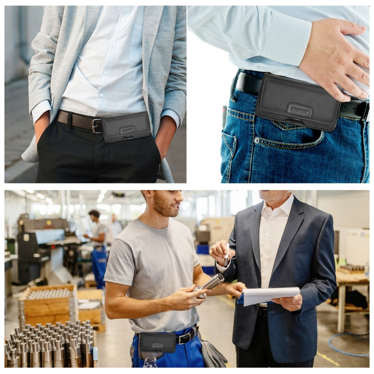 HAWEEL 4.7 inch Nylon Cloth Phone Belt Clip Horizontal Carrying Pouch with Card Slot, Horizontal 4.7 inch – Card Slot