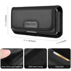HAWEEL 4.7-6.1 inch Nylon Cloth Phone Belt Clip Horizontal Carrying Pouch with Card Slot, Horizontal 4.7-6.1 inch – Card Slot