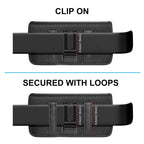 HAWEEL 6.1-6.8 inch Nylon Cloth Phone Belt Clip Horizontal Carrying Pouch with Card Slot, Horizontal 6.1-6.8 inch – Card Slot