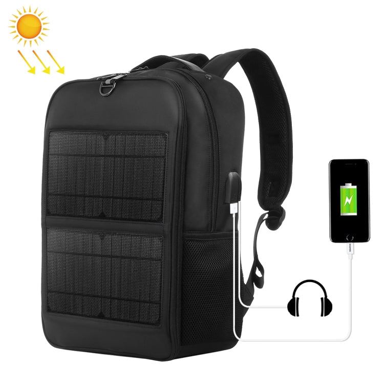 HAWEEL 14W Solar Panel Power Backpack Laptop Bag with Handle and 5V / 2.1A Max USB Charging Port, 14W Backpack 2 – Wear-resistant, TPU 14W Backpack 2