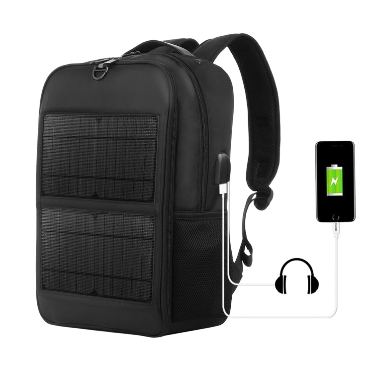 HAWEEL 14W Solar Panel Power Backpack Laptop Bag with Handle and 5V / 2.1A Max USB Charging Port, 14W Backpack 2 – Wear-resistant, TPU