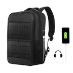 HAWEEL 14W Solar Panel Power Backpack Laptop Bag with Handle and 5V / 2.1A Max USB Charging Port, 14W Backpack 2 – Wear-resistant, TPU