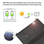 HAWEEL 12W 2 Panels Foldable Solar Panel Charger Bag with 5V / 3.1A Max Dual USB Ports, Support QC3.0 and AFC, 12W 2 Panels
