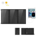 HAWEEL 18W 3 Panels Foldable Solar Panel Charger Bag with 5V / 3.1A Max Dual USB Ports, Support QC3.0 and AFC, 18W 3 Panels – Fast Charging, TPU 18W 3 Panels