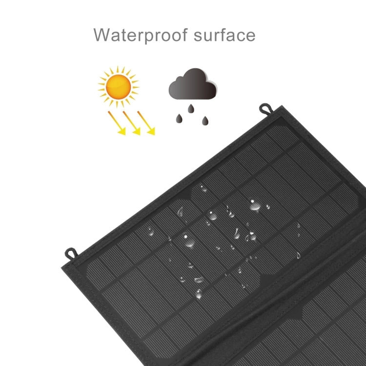 HAWEEL 18W 3 Panels Foldable Solar Panel Charger Bag with 5V / 3.1A Max Dual USB Ports, Support QC3.0 and AFC, 18W 3 Panels – Fast Charging, TPU