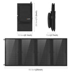 HAWEEL 24W 4 Panels Foldable Solar Panel Charger Bag with 5V / 3.1A Max Dual USB Ports, Support QC3.0 and AFC, 24W 4 Panels – Fast Charging, TPU