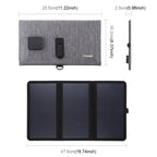 HAWEEL 21W Ultrathin 3-Fold Foldable 5V / 3A Solar Panel Charger with Dual USB Ports, Support QC3.0 and AFC, Ultrathin 21W – TPU