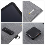 HAWEEL 21W Ultrathin 3-Fold Foldable 5V / 3A Solar Panel Charger with Dual USB Ports, Support QC3.0 and AFC, Ultrathin 21W – TPU