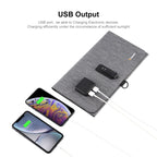 HAWEEL 21W Ultrathin 3-Fold Foldable 5V / 3A Solar Panel Charger with Dual USB Ports, Support QC3.0 and AFC, Ultrathin 21W – TPU