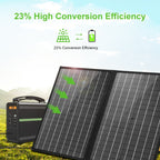 HAWEEL 50W Foldable Solar Panel Charger Travel Folding Bag, 50W