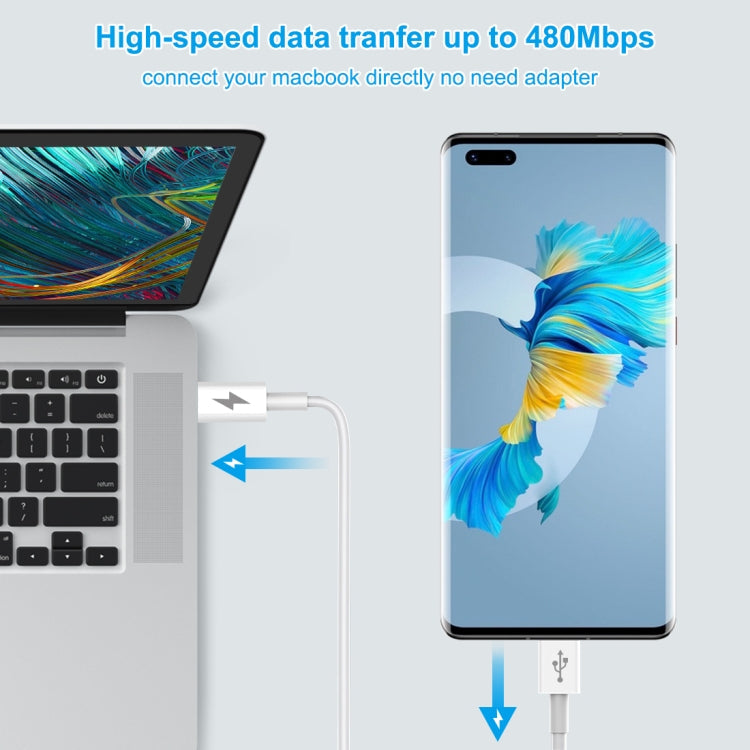 HAWEEL 25W 3A Type-C / USB-C to Type-C / USB-C PD Fast Charging Data Cable, Length: 1m, Type-C to Type-C 1m White – Fast Charging, Data Transmission