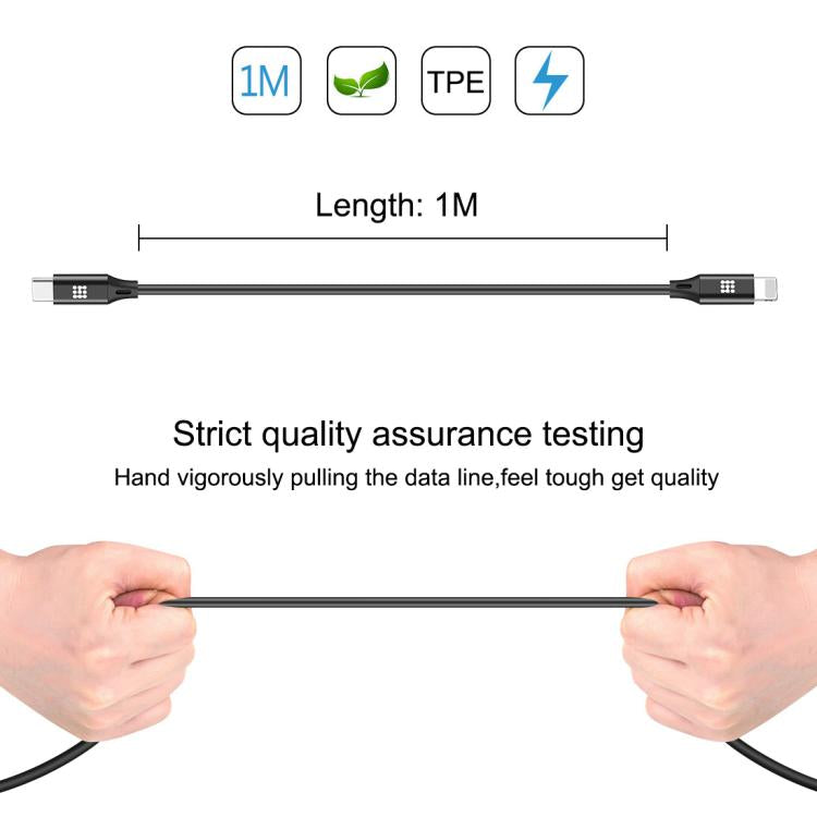 1m USB-C / Type-C to 8 Pin OTG Sync Data / Charging Cable