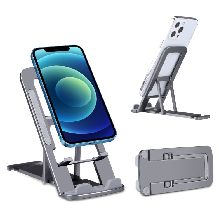 HAWEEL Adjustable Lifting Folding Live Broadcast Aluminum Alloy Desktop Holder, Aluminum Alloy Aluminum Alloy Dark Gray
