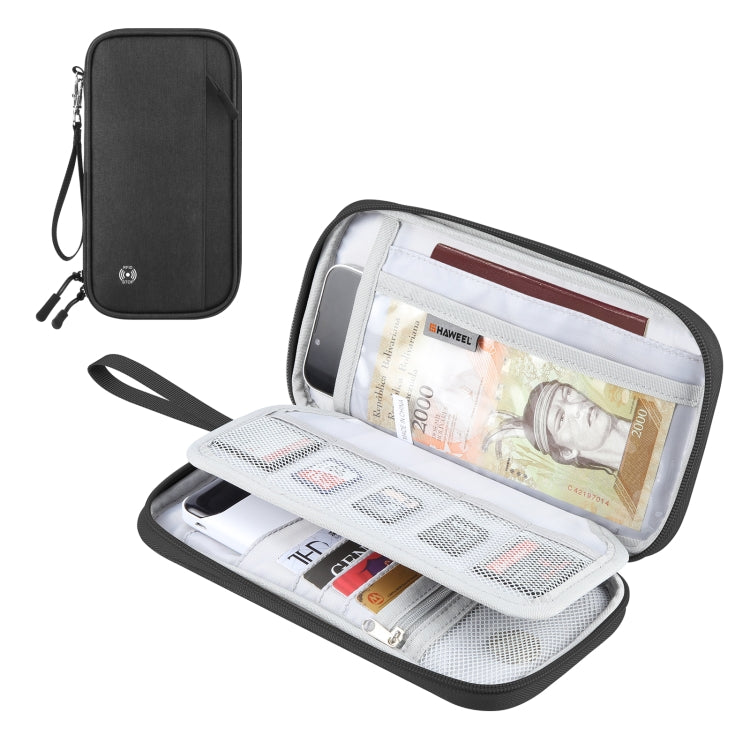 HAWEEL Clutch Bag Passport Wallet Document Organizer Credit Cards Case Bag, Clutch Bag Clutch Bag Black