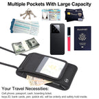 HAWEEL Neck Passport Wallet Bag Document Organizer Credit Cards Case Bag, Neck Pouch