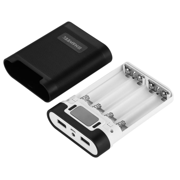 HAWEEL DIY 4 x 18650 Battery (Not Included) 10000mAh Power Bank Shell Box with 2 x USB Output & Display for iPhone, Galaxy, Sony, HTC, Google, Huawei, Xiaomi, Lenovo and other Smartphones, DIY 4 x 18650 10000mAh Battery (US)                           ...