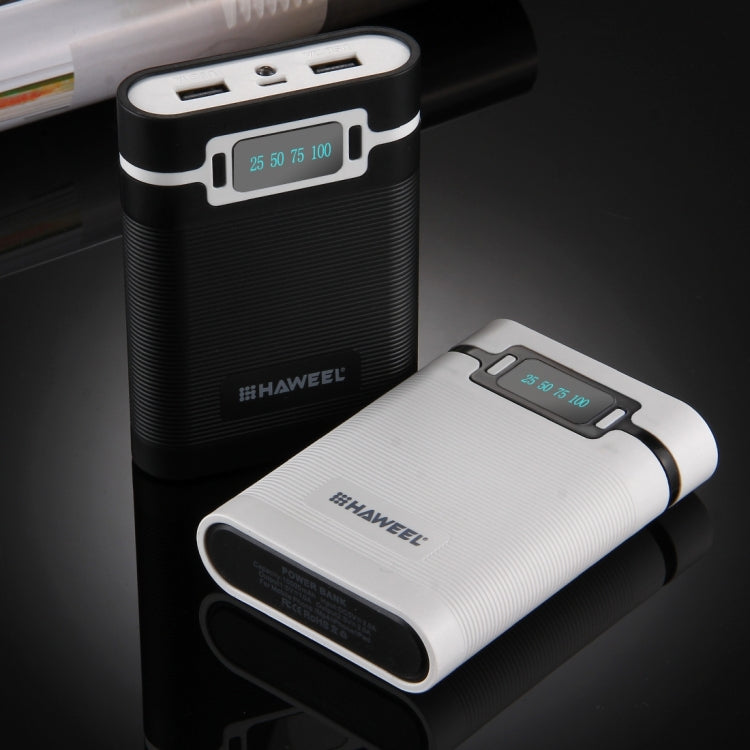 HAWEEL DIY 4 x 18650 Battery (Not Included) 10000mAh Power Bank Shell Box with 2 x USB Output & Display for iPhone, Galaxy, Sony, HTC, Google, Huawei, Xiaomi, Lenovo and other Smartphones, DIY 4 x 18650 10000mAh Battery (US)                           ...