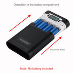 HAWEEL DIY 4 x 18650 Battery (Not Included) 10000mAh Power Bank Shell Box with 2 x USB Output & Display for iPhone, Galaxy, Sony, HTC, Google, Huawei, Xiaomi, Lenovo and other Smartphones, DIY 4 x 18650 10000mAh Battery (US)                           ...