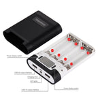 HAWEEL DIY 4 x 18650 Battery (Not Included) 10000mAh Power Bank Shell Box with 2 x USB Output & Display for iPhone, Galaxy, Sony, HTC, Google, Huawei, Xiaomi, Lenovo and other Smartphones, DIY 4 x 18650 10000mAh Battery (US)                           ...