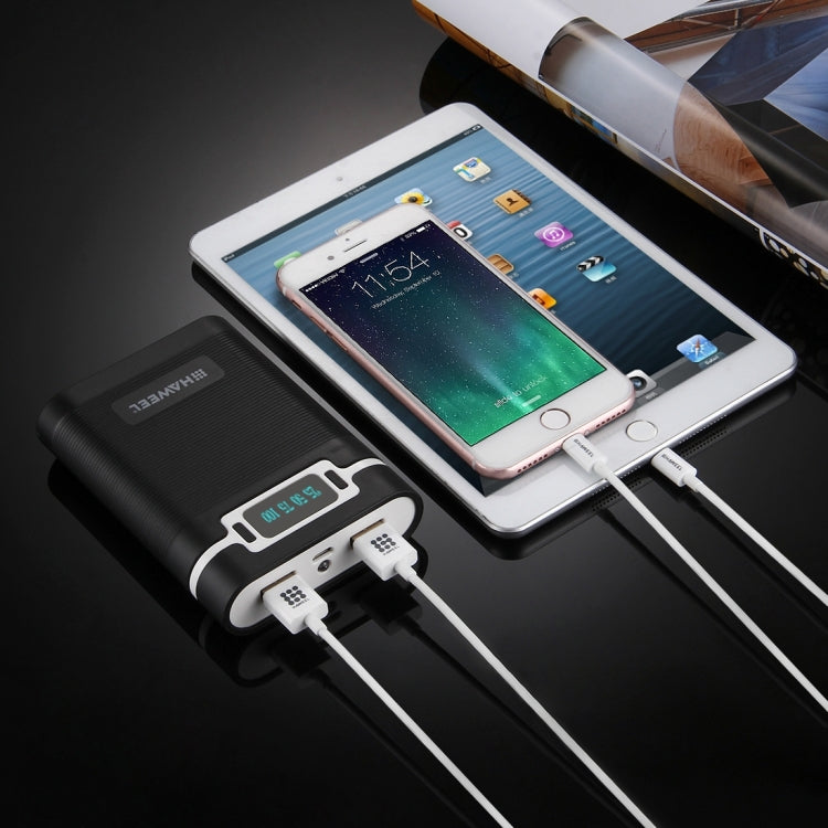 HAWEEL DIY 4 x 18650 Battery (Not Included) 10000mAh Power Bank Shell Box with 2 x USB Output & Display for iPhone, Galaxy, Sony, HTC, Google, Huawei, Xiaomi, Lenovo and other Smartphones, DIY 4 x 18650 10000mAh Battery (US)                           ...