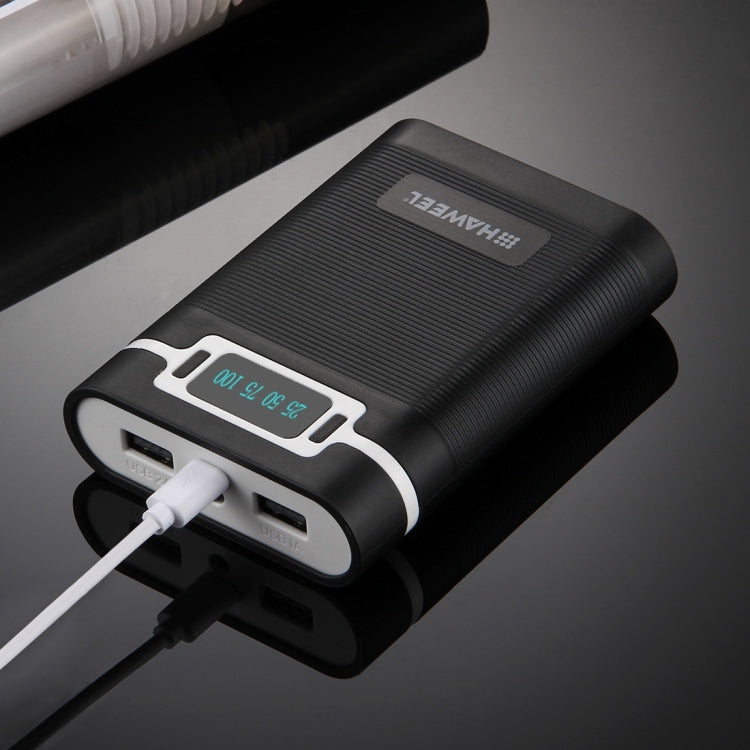 HAWEEL DIY 4 x 18650 Battery (Not Included) 10000mAh Power Bank Shell Box with 2 x USB Output & Display for iPhone, Galaxy, Sony, HTC, Google, Huawei, Xiaomi, Lenovo and other Smartphones, DIY 4 x 18650 10000mAh Battery (US)                           ...