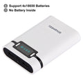 HAWEEL DIY 4 x 18650 Battery (Not Included) 10000mAh Power Bank Shell Box with 2 x USB Output & Display for iPhone, Galaxy, Sony, HTC, Google, Huawei, Xiaomi, Lenovo and other Smartphones, DIY 4 x 18650 10000mAh Battery (US)... – TPU DIY 4x 18650 Batteries 10000mAh HWL9500W