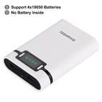 HAWEEL DIY 4 x 18650 Battery (Not Included) 10000mAh Power Bank Shell Box with 2 x USB Output & Display for iPhone, Galaxy, Sony, HTC, Google, Huawei, Xiaomi, Lenovo and other Smartphones, DIY 4 x 18650 10000mAh Battery (US)... – TPU DIY 4x 18650 Batteries 10000mAh HWL9500W