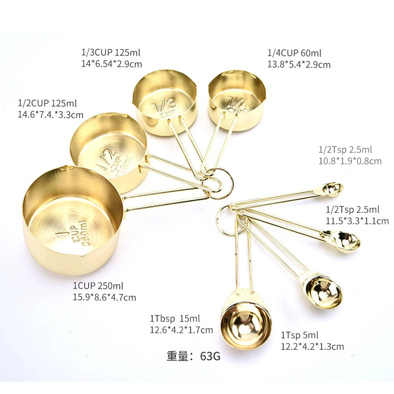 8-Piece Stainless Steel Measuring Spoons Set