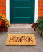 Hey There Pumpkin Coir Door Mat Autumn Halloween Welcome Rug
