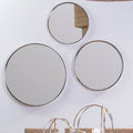 Medium Nickel Finish Wall Mirror
