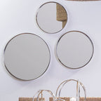Medium Nickel Finish Wall Mirror